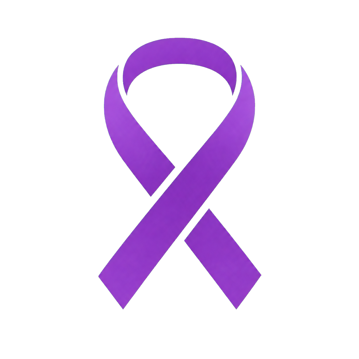 Purple cancer-awareness ribbon